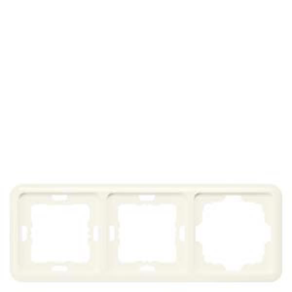 Siemens DELTA profil silber Rahmen 3-fach, mit einem großen Ausschnitt, 222x80 m