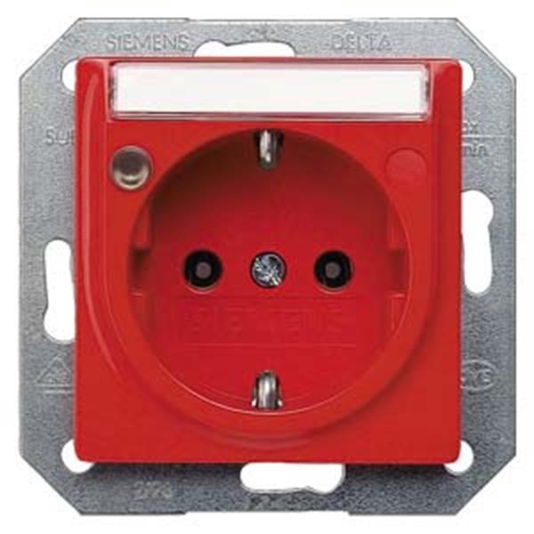 Siemens DELTA i-system Steckdose mit Schriftfeld u. Betriebsanzeige, orange (ZSV