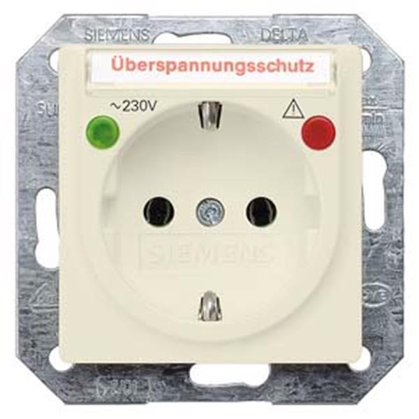 Siemens DELTA i-system Steckdose m. Schriftf./Übersp.schutz/Funktionsanz.,elektr