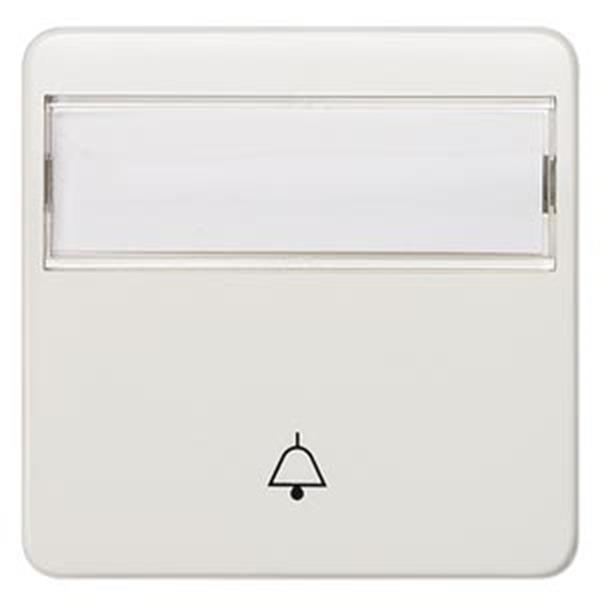 Siemens DELTA profil Wippe mit Fenster und Symbol Glocke, titanweiß