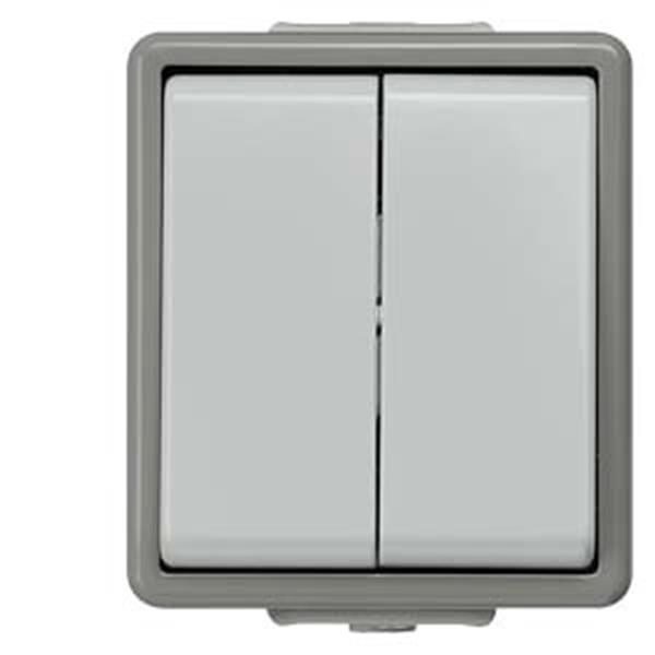 Siemens DELTA fläche IP44 AP Doppel-Wechselschalter 2-fach