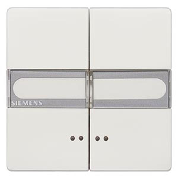 Siemens DELTA style Wippe 2-fach m. Schriftfeld u. Fenster für Serienschalter, t