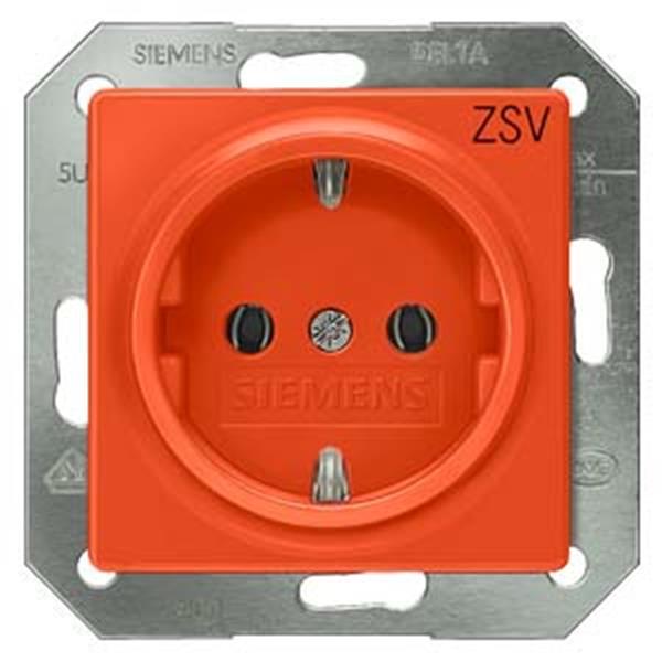 Siemens DELTA i-system SCHUKO-Steckdose mit Bedruckung ZSV, orange