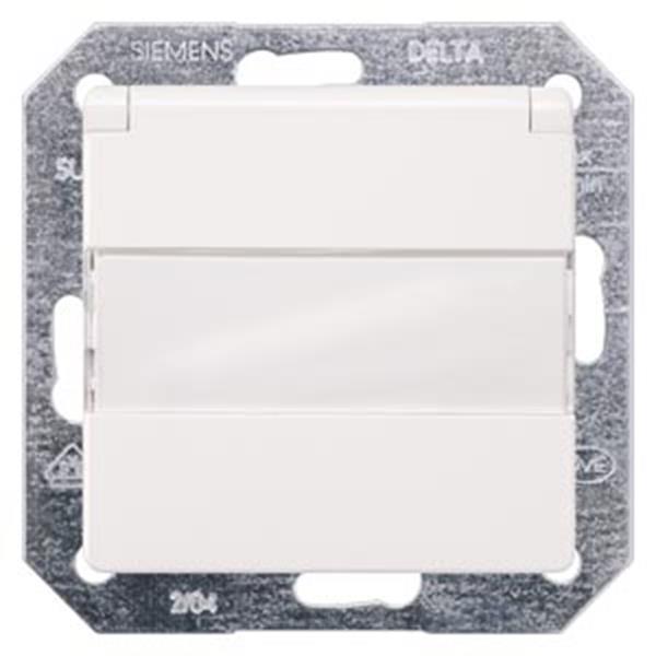 Siemens DELTA i-system Steckdose mit Klappd./Schriftfeld u. erh. Berührungsschut