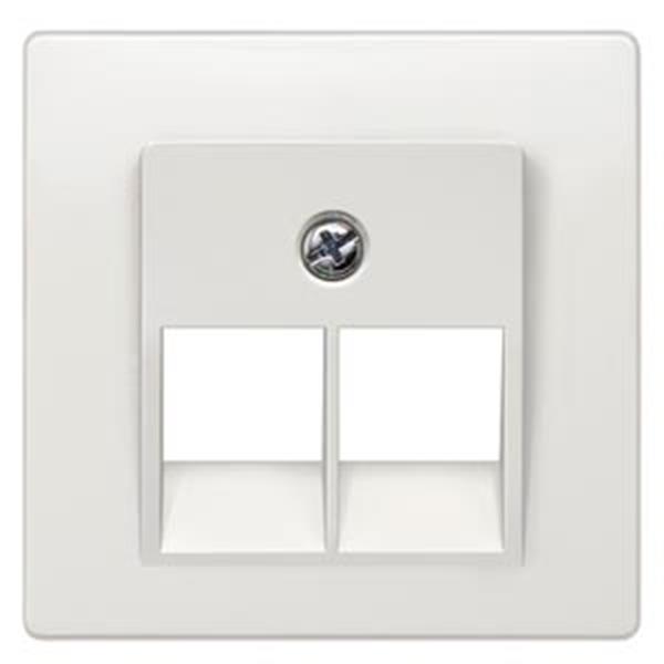 Siemens DELTA i-system Abdeckplatte UAE-Anschlussdose Cat.3, 2-fach, titanweiß
