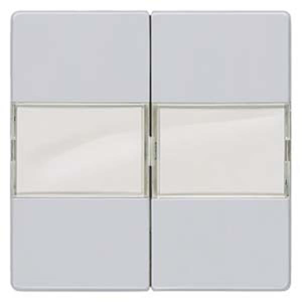 Siemens DELTA i-system Wippe 2-fach mit Schriftfeld für Serienschalter, aluminiu