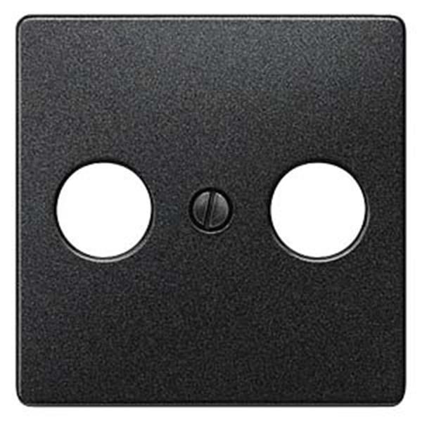 Siemens DELTA i-system Abdeckplatte für TV/RF/SAT 2-Loch, carbonmetallic