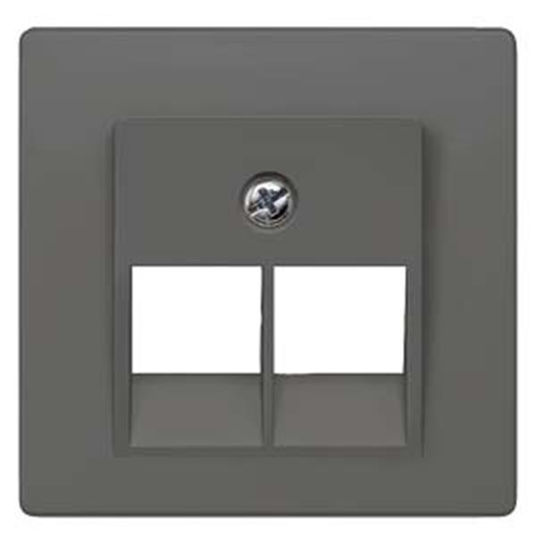 Siemens DELTA i-system Abdeckplatte UAE-Anschlussdose Cat.3, 2-fach, carbonmetal