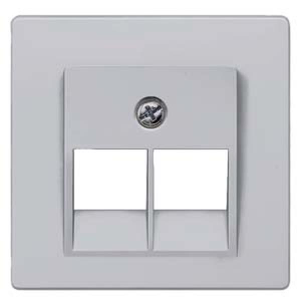 Siemens DELTA i-system Abdeckplatte UAE-Anschlussdose Cat.3, 2-fach, aluminiumme