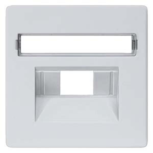 Siemens DELTA i-system Abdeckplatte UAE-Anschlussdose mit Schriftfeld, aluminium