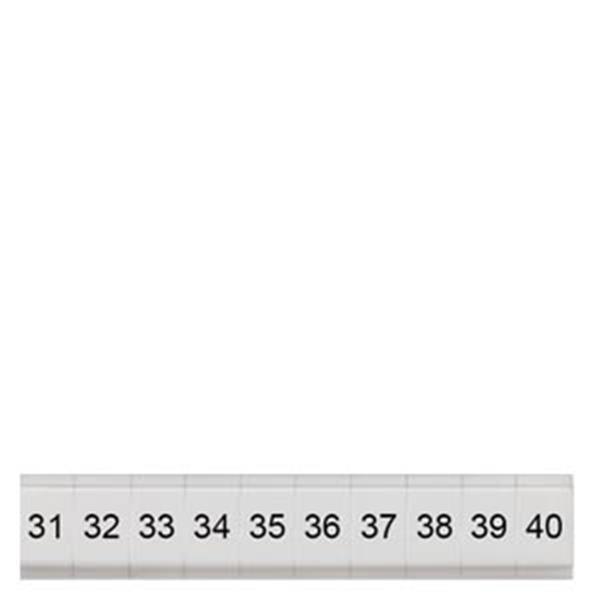 Bezeichnungsschilder 3,5 mm, flach, längs, 31-40