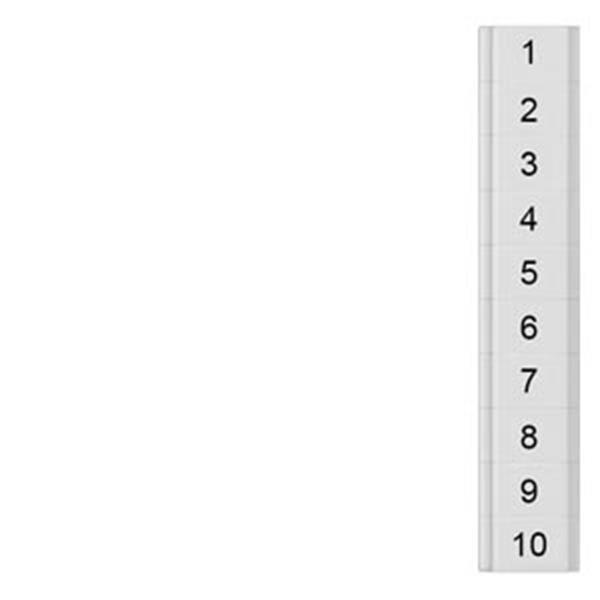 Bezeichnungsschilder 3,5 mm, flach, quer, 1-10