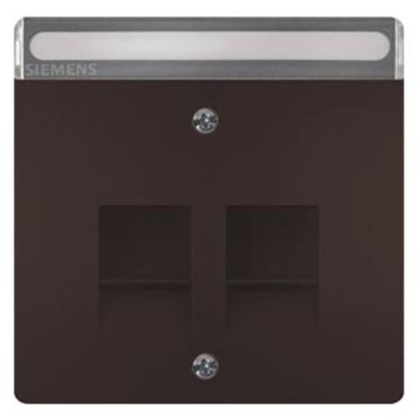 Siemens DELTA style Abdeckplatte für Tragpl. Modular Jack mit Schriftfeld, schok