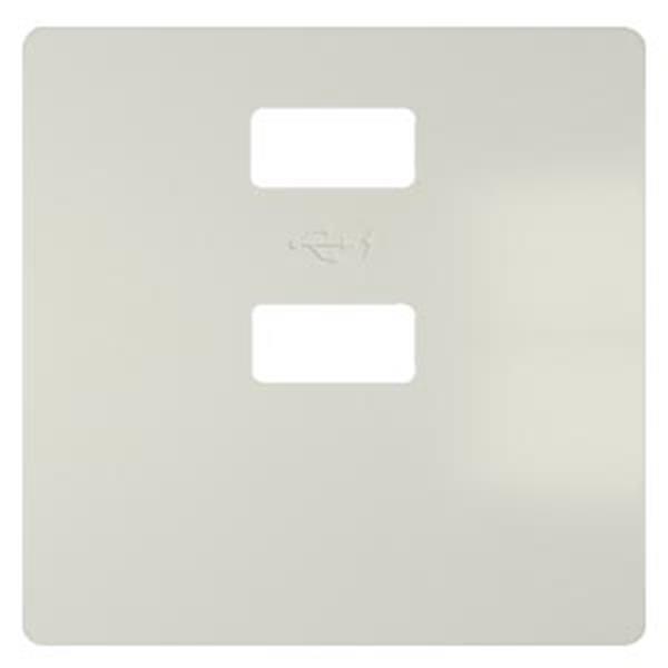 Siemens DELTA i-system Abdeckplatte für Doppel-USB-Ladegerät vertikal, titanweiß