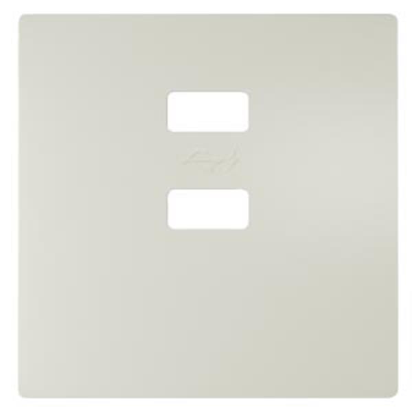 Siemens DELTA style Abdeckplatte für Doppel-USB-Ladegerät vertikal, titanweiß