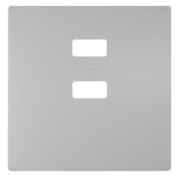 Siemens DELTA style Abdeckplatte für Doppel-USB-Ladegerät vertikal, platinmetall