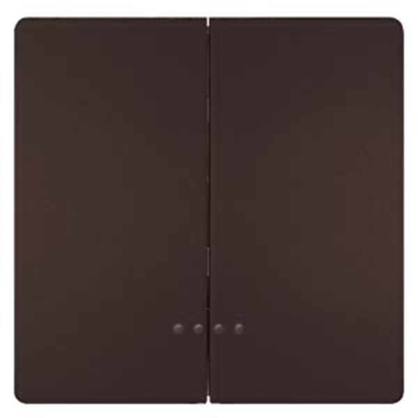 Siemens DELTA style Wippe 2-fach mit Fenster für Serienschalter, schoko