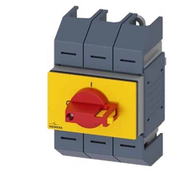 Siemens Lasttrennschalter 100A, Baugr. 02, 3-polig Frontantrieb mittig Komplettg