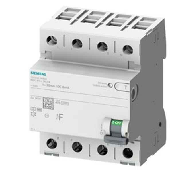 FI-Schutzschalter, 4-polig, Typ F, In: 63 A, 30 mA, 6mA DC, Un AC: 400 V