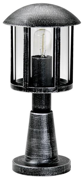 Albert Sockelleuchte Typ Nr. 0542 - Farbe: schwarz-Silber, für 1 x Lampe, E27