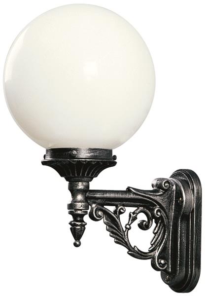 Wandleuchte Typ Nr. 0609 - Farbe: schwarz-Silber, für 1 x Lampe, E27