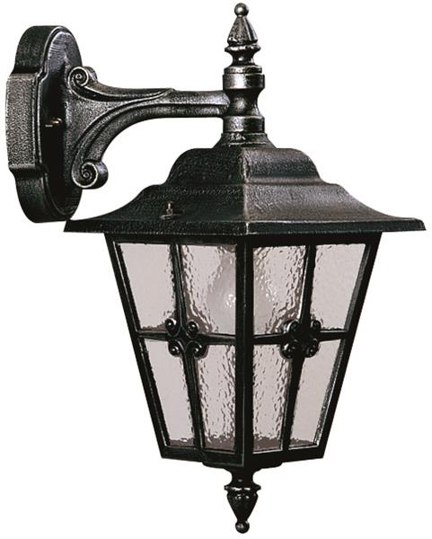 Wandleuchte Typ Nr. 1805 - Farbe: schwarz-Silber, für 1 x Lampe, E27