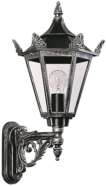 Wandleuchte Typ Nr. 1806 - Farbe: schwarz-Silber, für 1 x Lampe, E27