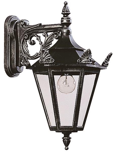 Wandleuchte Typ Nr. 1807 - Farbe: schwarz-Silber, für 1 x Lampe, E27