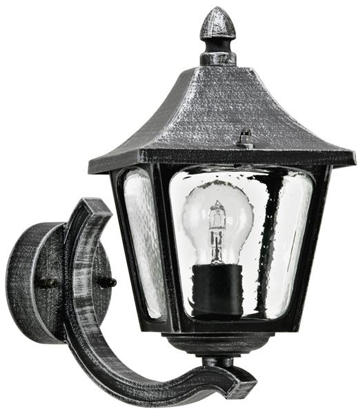 Wandleuchte Typ Nr. 1820 - Farbe: schwarz-Silber, für 1 x Lampe, E27