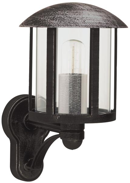 Wandleuchte Typ Nr. 1834 - Farbe: schwarz-Silber, für 1 x Lampe, E27