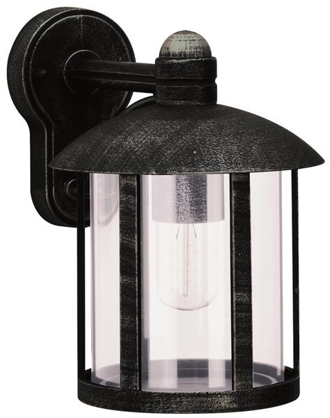 Wandleuchte Typ Nr. 1835 - Farbe: schwarz-Silber, für 1 x Lampe, E27