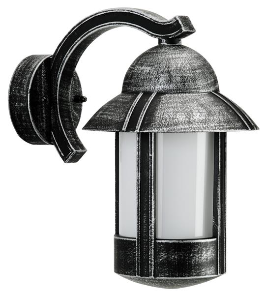 Wandleuchte Typ Nr. 1841 - Farbe: schwarz-Silber, für 1 x Lampe, E27
