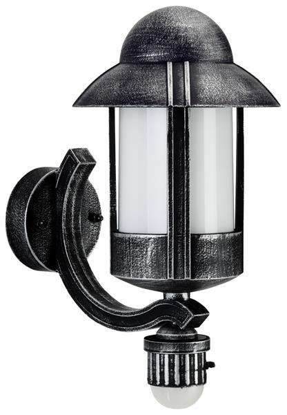 Wandleuchte Typ Nr. 1842 - Farbe: schwarz-Silber, mit BWM für 1 x Lampe, E27