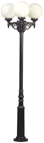 Mastleuchte 3-fl. Typ Nr. 2050 - Farbe: schwarz-Silber, für 3 x Lampe, E27*** AC