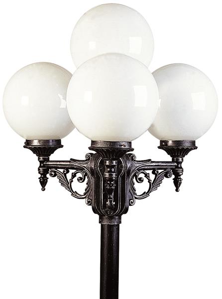 Mastleuchte 4-fl. Typ Nr. 2051 - Farbe: schwarz-Silber, für 4 x Lampe, E27*** AC