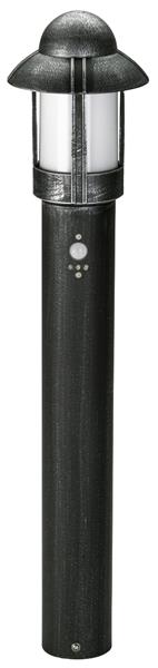 Pollerleuchte Typ Nr. 2075 - Farbe: schwarz-Silber, mit BWM 90 grad,für 1 x Lamp