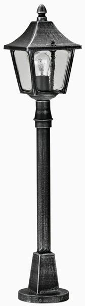 Wegeleuchte Typ Nr. 4128 - Farbe: schwarz-Silber, für 1 x Lampe, E27