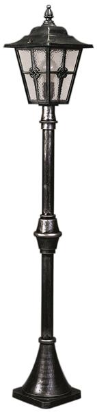 Wegeleuchte Typ Nr. 4136 - Farbe: schwarz-Silber, für 1 x Lampe, E27
