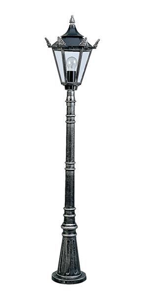 Wegeleuchte Typ Nr. 4137 - Farbe: schwarz-Silber, für 1 x Lampe, E27