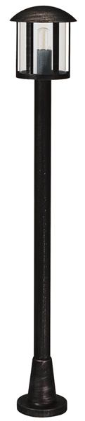 Wegeleuchte Typ Nr. 4139 - Farbe: schwarz-Silber, für 1 x Lampe, E27