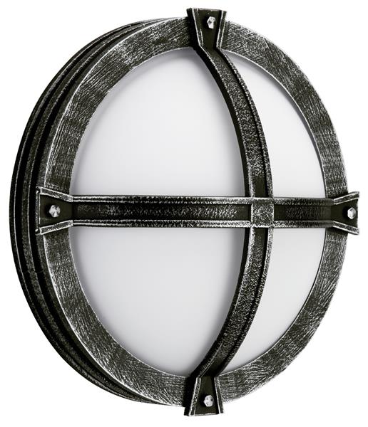 Wand- und Deckenleuchte Typ Nr. 6230 - Farbe: schwarz-Silber, für 1 x Lampe, E27
