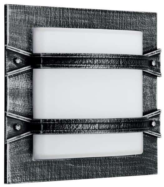Wand- und Deckenleuchte Typ Nr. 6262 - Farbe: schwarz-Silber, für 1 x Lampe, E27