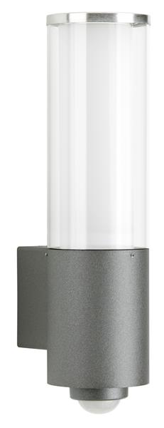 Wandleuchte Typ Nr. 0320 - Edelstahl/anthrazit, mit BWM für 1 x Lampe max. 20 W,