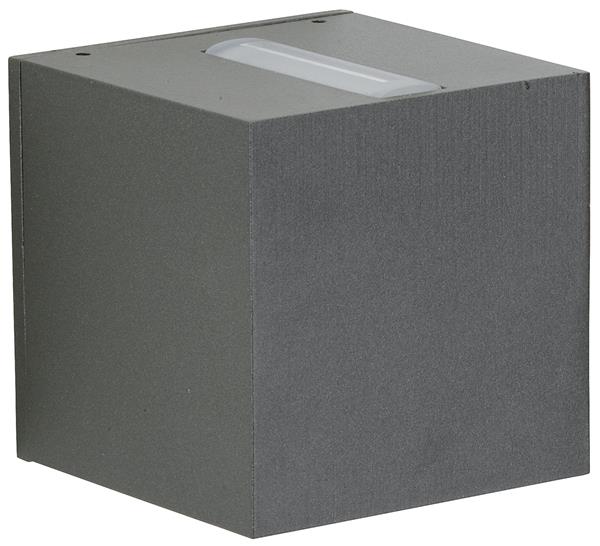 Wandstrahler Typ Nr. 2371 - 2-seitig - Farbe: anthrazit, eng/breit, mit 2 x LED