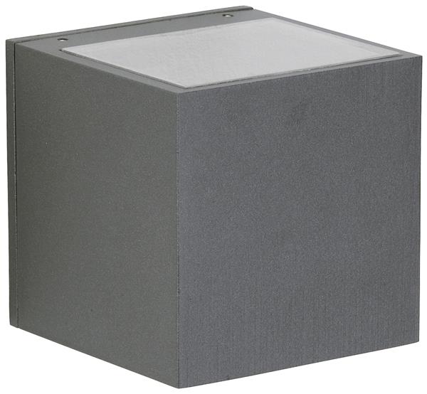 Wandstrahler Typ Nr. 2372 - 2-seitig - Farbe: anthrazit, breit/breit, mit 2 x LE