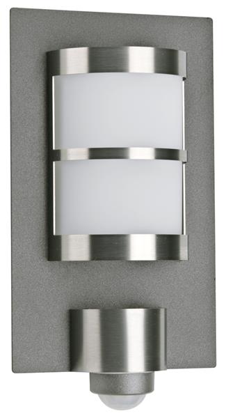 Wandleuchte Typ Nr. 6144 - Edelstahl/anthrazit, mit BWM für 1 x Lampe, E27