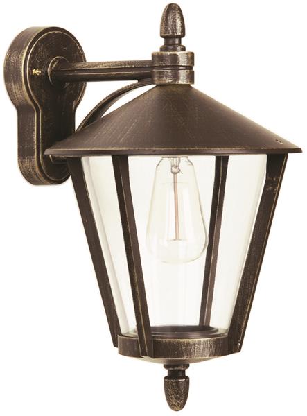 Wandleuchte Typ Nr. 1816 - Farbe: braun-messing, für 1 x Lampe, E27