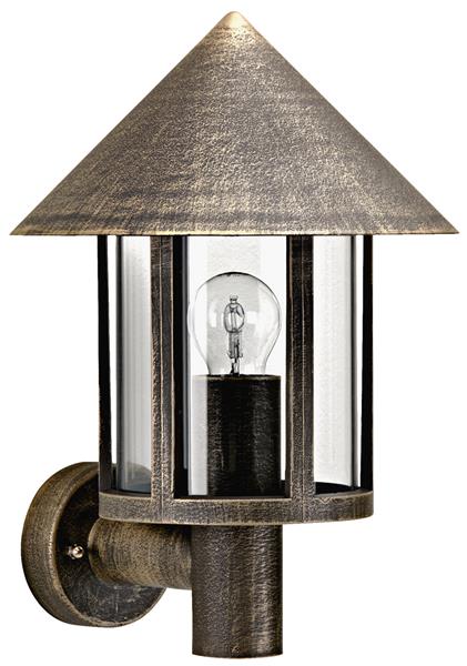 Wandleuchte Typ Nr. 1824 - Farbe: braun-messing, für 1 x Lampe, E27