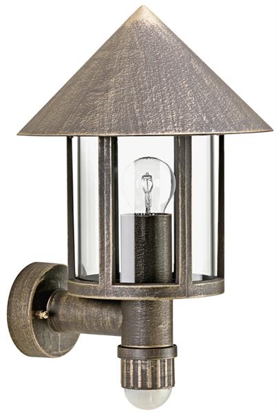 Wandleuchte Typ Nr. 1825 - Farbe: braun-messing, mit BWM für 1 x Lampe, E27