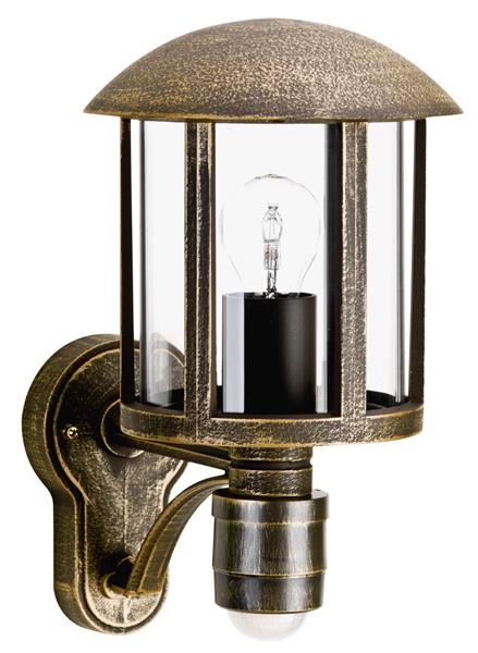 Wandleuchte Typ Nr. 1836 - Farbe: braun-messing, mit BWM für 1 x Lampe, E27